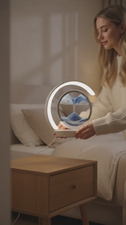 3-in-1 Quicksand LED Table Lamp with Wireless Charger